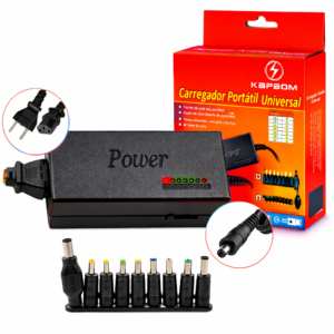 Fonte para Notebook Universal com 9 Plugues e Ajuste de Voltagem - KAP-337